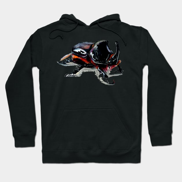 Dark Rhino Beetle Hoodie by Brandy Devoid special edition collecion